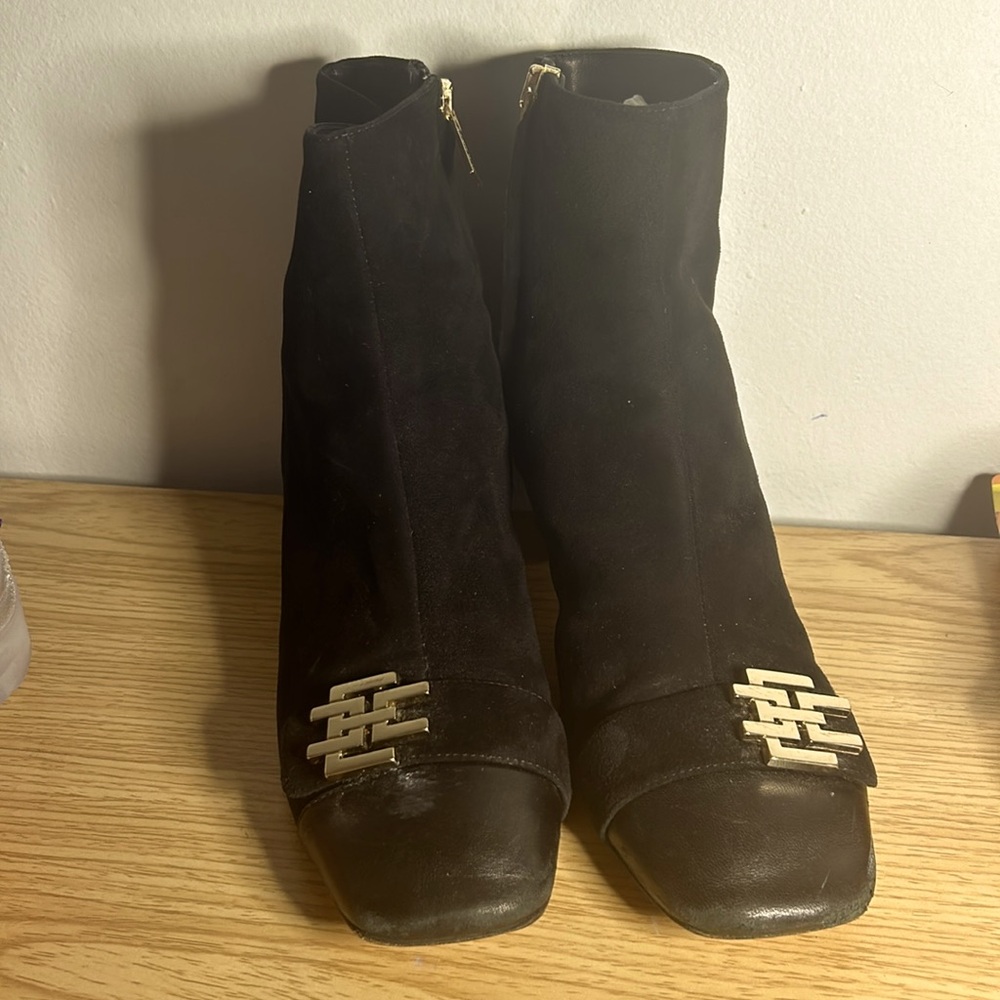 Black Elisabetta franchi boots heels